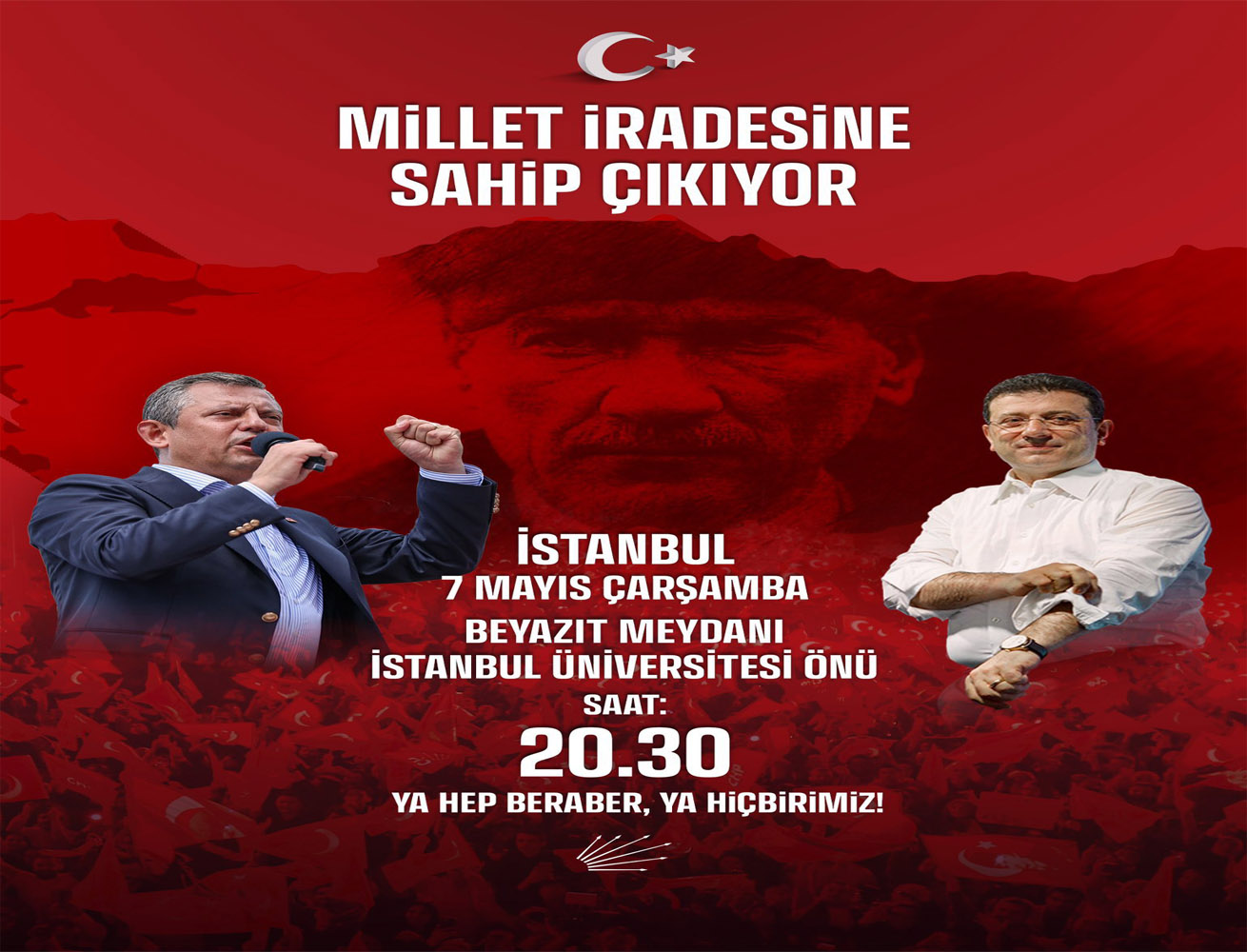 Özgür Özel'den Beyazıt’ta miting çağrısı